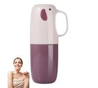 Custodia da viaggio per spazzolino da denti, portaspazzolino e dentifricio, 2 in 1, tazza da viaggio per collutorio con manico, contenitore per casa, scuola, campeggio, escursionismo, Rosso, 7.48x2.76