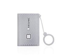 Custodia da viaggio per SSD T7, custodia protettiva in silicone compatibile con SSD portatile Samsung T7 da 1 TB, 2 TB, 500 GB, antigraffio, leggera, custodia morbida (argento)