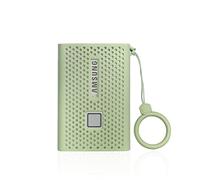 Custodia da viaggio per SSD T7, custodia protettiva in silicone compatibile con SSD portatile Samsung T7 da 1 TB, 2 TB, 500 GB, antigraffio, leggera, custodia morbida (verde)