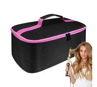 Custodia da viaggio per utensili per capelli, custodia per arricciacapelli, morbida borsa da viaggio interna per feste, shopping, campeggio, appuntamenti, spiaggia, escursionismo, Nero ,