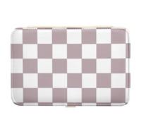 Custodia da viaggio portatile da viaggio per gioielli con motivo scozzese marrone per donne per regali personalizzati per ragazze