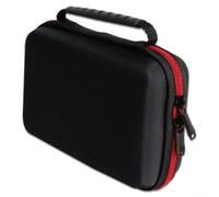 Custodia da viaggio portatile per Nintendo Switch per console oled e per 3ds XL, custodia protettiva rigida con slot per adattatore, 20 tasche per carte e cerniera, rosso (rosso)