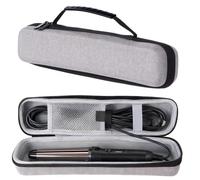 Custodia da viaggio rigida compatibile con piastra Dyson Airstrait, borsa portaoggetti in EVA con fodera in velluto, organizer impermeabile per casa e viaggi, custodia portatile con doppia cerniera