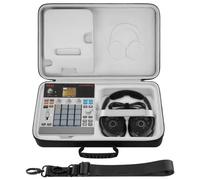 Custodia da viaggio rigida Geekria compatibile con Akai Professional MPC Sample, con design per riporre le cuffie (padiglioni girevoli), borsa per trasporto audio sampler (grigio scuro)