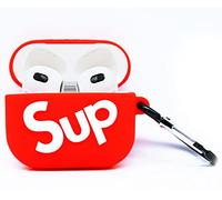 Custodia Decorativa per Airpods Box, Airpods Custodia in Silicone, Compatibile con Airpods 3 Custodia 3D Cartoon Cover Cute Funny, Cover per Apple Airpods 3 [ SUP- Rot]