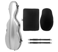 custodia del violino Custodia Per Violino 4/4 Custodia Per Violino In Fibra Di Carbonio Con Igrometro Tracolla Regolabile Borsa Portaoggetti Rimovibile Accessori Per Violino(Silver)