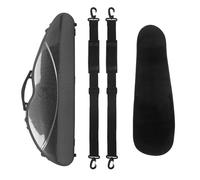 custodia del violino Custodia Per Violino 4/4 Custodia Per Violino In Fibra Di Carbonio Doppi Spallacci Resistenti Alla Compressione Igrometro(Black)