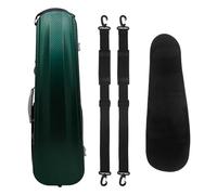 custodia del violino Custodia Per Violino 4/4 Scatola Portaoggetti Per Violino In Fibra Di Carbonio Con Manico In Pelle Borsa Musicale Parti Di Strumenti A Corda(Green)
