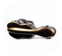 custodia del violino Custodia Per Violino A Forma Di Zucca 4/4 In Oro Scuro Con Borsa Per Musica Chiusura A Combinazione Fibra Di Carbonio Ibrida Impermeabile Leggera