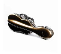 custodia del violino Custodia Per Violino A Forma Di Zucca Oro Scuro Misura 4/4 Con Tasca Per Musica Chiusura A Combinazione Fibra Di Carbonio Ibrida Impermeabile