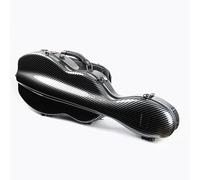 custodia del violino Custodia Per Violino A Forma Di Zucca Striscia Nera 4/4 Con Tasca Per Musica Chiusura A Combinazione Fibra Di Carbonio Ibrida Impermeabile