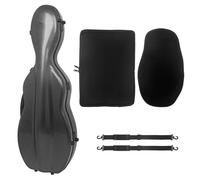 custodia del violino Custodia Per Violino In Fibra Di Carbonio 4/4 Con Igrometro Tracolla Regolabile Borsa Portaoggetti Rimovibile Accessori Per Violino(Black)
