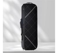 custodia del violino Custodia per violino in tela 4/4 con manici borsa a tracolla ultraleggera impermeabile a rombo(Black)