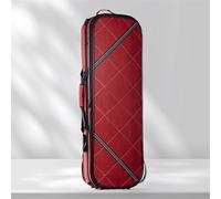 custodia del violino Custodia per violino in tela 4/4 con manici borsa a tracolla ultraleggera impermeabile a rombo(Red)