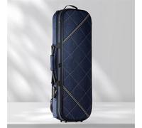 custodia del violino Custodia per violino in tela 4/4 con manici borsa a tracolla ultraleggera impermeabile a rombo(Navy)