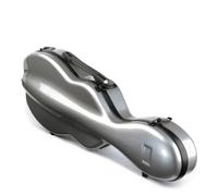 custodia del violino Custodia per violino misura 4/4 Zaino grigio argento a forma di zucca, leggero e impermeabile, in fibra di carbonio ibrida