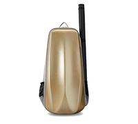custodia del violino Custodia Per Violino Parte Anteriore In PC Composito Borsa Da Viaggio Resistente Con Tubo Dell'arco Rimovibile Misura 4/4-3/4 Doppio Spazio(Gold)