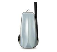custodia del violino Custodia Per Violino Parte Anteriore In PC Composito Borsa Da Viaggio Resistente Con Tubo Dell'arco Rimovibile Misura 4/4-3/4 Doppio Spazio(Silver)