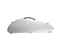 custodia del violino Custodia Per Violino Portatile Leggera In Fibra Di Carbonio 4/4 Resistente Alla Compressione Custodia Per Violino Triangolare Borsa A Tracolla(White stripes)