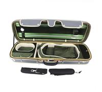 custodia del violino Custodia Per Violino Rettangolare In Compensato E Finta Pelle Grigia+cintura Verde Per Violino 4/4
