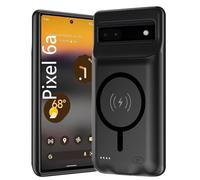 Custodia della Batteria per Google Pixel 7a, Custodia del Caricatore Ricaricabile per Batteria 10000mAh Migliorata con Ricarica Wireless Compatibile per Il Coperchio di Ricarica Esterna