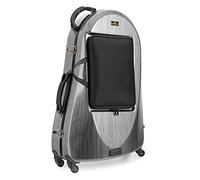 Custodia Deluxe Lechgold per Euphonium - Robusto Hardcase Trolley per Euphonium - Imbottitura Termica per Strumento e Bocchino - Tasca Esterna Opzionale - Set Zaino - Design Cool Effetto Carbonio
