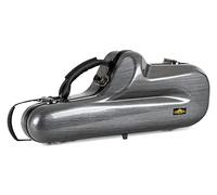 Custodia Deluxe Lechgold per Sassofono Alto, Custodia in plastica robusta | Custodia per strumenti Lechgold "Deluxe" per sassofono alto, Guscio rigido ammortizzante, Elegante look carbonio lucido, 7 kg