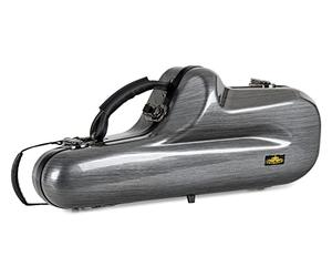 Custodia Deluxe Lechgold per Sassofono Alto, Custodia in plastica robusta | Custodia per strumenti Lechgold "Deluxe" per sassofono alto, Guscio rigido ammortizzante, Elegante look carbonio lucido, 7 kg