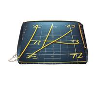Custodia di bellezza portatile con stampa matematica, gialla, custodia da viaggio compatta con scomparti interni organizzati per uso quotidiano, Oro, One Size