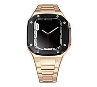 Custodia di cinghia di lusso in metallo per kit mod band Apple Watch 41mm 44 mm 45 mm Kit di modifica set di gomma Set di gomma Serie 7 6 SE 5 4 Correa
