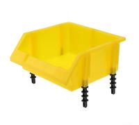 Custodia di classificazione per viti e piccole parti, realizzata in materiale PE con trattamento a iniezione per una migliore maneggevolezza (giallo)