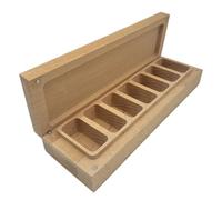 Custodia di conservazione delle pillole per viaggi - Porta del supplemento da 20 cm, contenitore in legno compatto, scatola del divisore leggero | Organizzatore portatile pratico per le donne Accessor