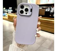 Custodia di lusso con supporto per obiettivo in metallo con effetto pelle per Samsung Galaxy A06 A16 A05 A15 A25 A35 A55 A54 A34 A24 A14 A04, morbida, viola chiaro, per Galaxy A14 4G 5G