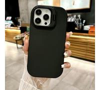 Custodia di lusso con supporto per obiettivo in metallo e flip per Samsung Galaxy A06, A16, A05, A15, A25, A35, A55, A54, A34, A24, A14, A04, morbida, nera, per Galaxy A03