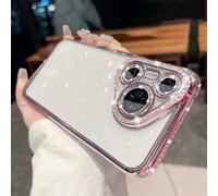 Custodia di lusso per telefono con glitter e diamanti placcati, compatibile con 16E, 15, 14, 13, 12, 11, X, XS Max, XR, Pro, Plus e Galaxy, Honor, OPPO, A9, A15, A16, A17, A32, A53, A3 Pro, A5s, A7, A
