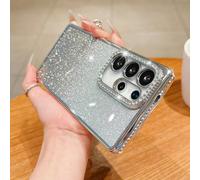 Custodia di lusso per telefono con strass e paillettes, placcata in argento, compatibile con Samsung Galaxy A02S, A03, A03S, A04, A05, A06, A07, A12, A13, A14, A15, A16, A17, A22, A23, A24, A25, A26,