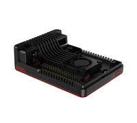 Custodia di raffreddamento in lega di alluminio per Raspberry Pi 5 con ventola integrata, guscio protettivo per dissipazione del calore con costruzione composita ABS per accessori per computer a