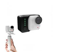 Custodia di ricarica compatibile con Insta360 GO Ultra, custodia magnetica, ricarica durante le riprese, trasferimento dati ad alta velocità, compatibile con supporto per accessori (nero, 2500 mAh)