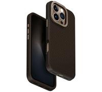 Custodia di ricarica Magclick UNIQ per iPhone 16 Pro, colore marrone.