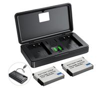 Custodia di ricarica multifunzione compatibile con fotocamere ST1000, ST5000, ST5500, TL240, TL320, WB600, WB1000, WB2000, WB5000, WB650, include due batterie SLB-11A (1400 mAh)