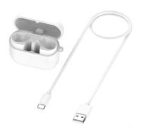 Custodia di ricarica per Samsung Galaxy Buds3 FE R420, custodia di ricambio in ABS resistente con pulsante Easy Pairing, custodia compatta per ricaricare e conservare le cuffie (bianco)