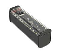 Custodia di ricarica rimovibile | 22,5 W senza saldatura, custodia per batteria con 2 porte USB, custodia trasparente e leggera per caricabatterie per cellulare