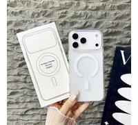 Custodia di ricarica wireless magnetica originale per Magsafe per iPhone 17 Air 16 15 14 13 12 11 Pro Max 17 Plus Mini Cover posteriore trasparente