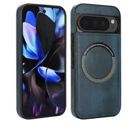 Custodia di ricarica wireless magnetica sottile per Google Pixel 9, custodia ibrida sottile con anello magnetico per caricabatterie wireless, supporto magnetico per auto e portafoglio, custodia