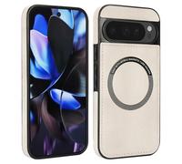 Custodia di ricarica wireless magnetica sottile per Google Pixel 9 Pro, custodia ibrida sottile con anello magnetico per caricabatterie wireless, supporto magnetico per auto e portafoglio, custodia
