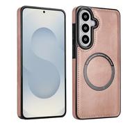 Custodia di ricarica wireless magnetica sottile per Samsung Galaxy S26, custodia ibrida sottile con anello magnetico per caricabatterie wireless, supporto magnetico per auto e portafoglio, custodia