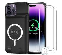 Custodia di ricarica wireless per iPhone 14 Pro, custodia con batteria ricaricabile portatile ad alta capacità da 10000 mAh, ricarica wireless, compatibile con iPhone 14 Pro (6,1 pollici), custodia