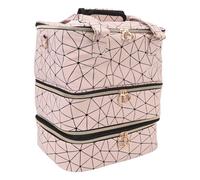 Custodia di stoccaggio del kit per unghie a 3 strati, contiene 84 bottiglie bottiglie per smalto per ghiola per gel di gel con spalline per lo stoccaggio di strumenti di manicure