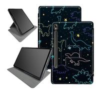 Custodia divertente con dinosauri per Samsung Galaxy Tab S9 11" 2023 rilasciato (modello: SM-X710/SM-X716B/SM-X718U), con portapenne, rotazione a 360 gradi, angoli di visione multipli con funzione