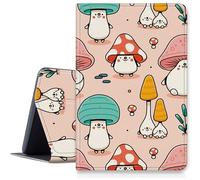 Custodia divertente con funghi colorati per iPad 9a/8a/7a generazione 10,2 pollici 2021/2020/2019, custodia pieghevole in pelle PU antiurto con funzione di accensione/spegnimento automatico per iPad
